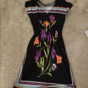 Floral silk dress